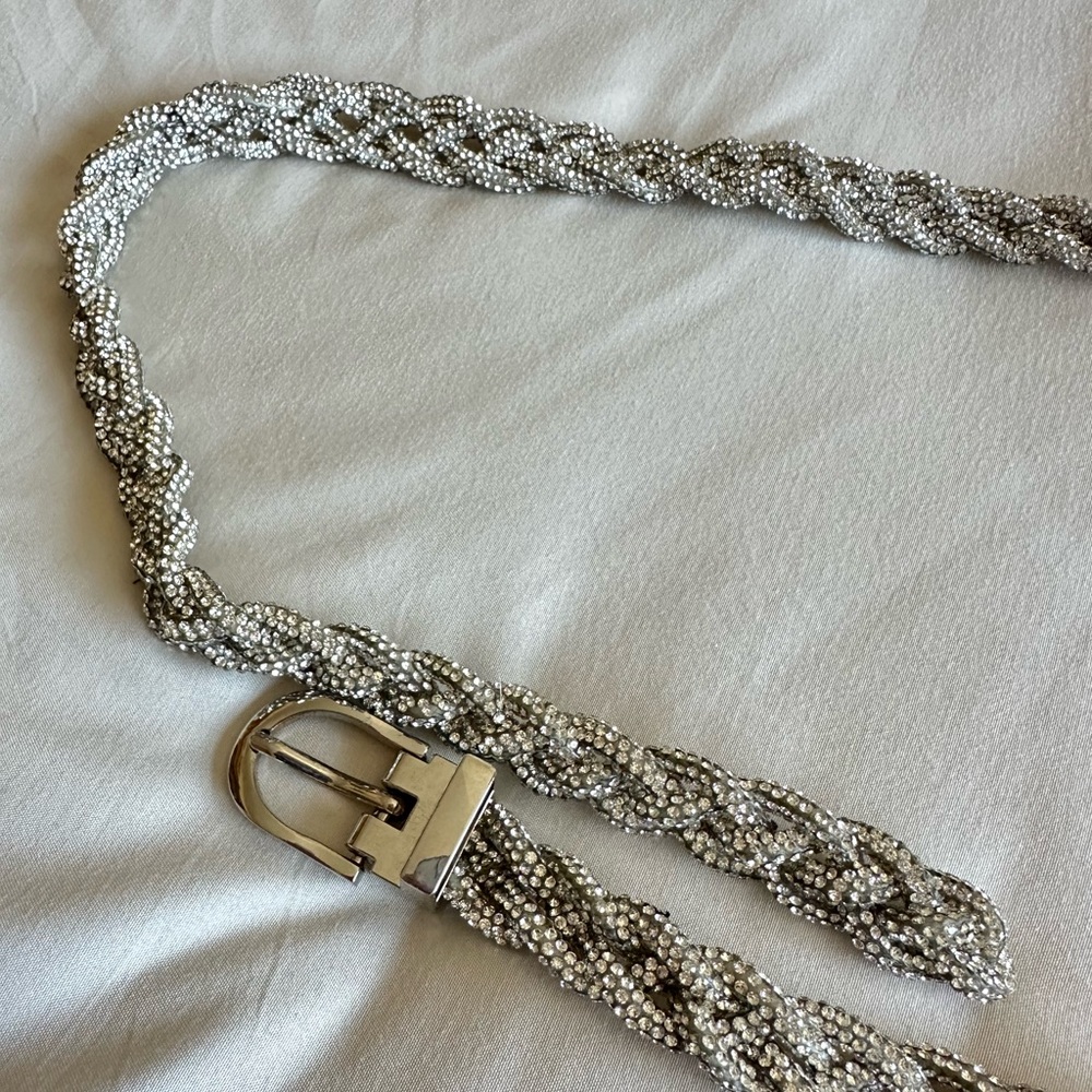 Silver Braided Belt